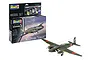 Revell 1/72 scale Mitsubishi KI-21-IA Sally model kit box and a fully assembled, painted model aircraft on a white background.