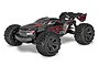 ARRMA Kraton 6S EXB 1/8 scale electric RC truggy in black and red livery, shown from a front three-quarter angle on a white background.