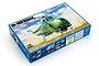 Trumpeter 1/48 scale Mi-4AV Hound helicopter plastic model kit box showing box art of a green military helicopter in flight.