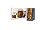 Revell Harry Potter Gringotts Bank Book Nook kit shown with its product packaging box and the fully assembled miniature model.