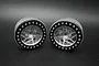 Reefs RC 1.9" Crossman Beadlock Rims with Hubs and Rings 2Pcs - Silver and Black REEFS261