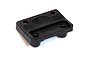 A black plastic HSP front upper brace component for RC cars, featuring four mounting holes and a rectangular design.