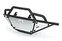 Pro-Line Pre-Runner front bumper for RC vehicles, featuring a black tubular frame and brushed metal skid plate inserts with a PL logo cutout.