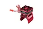 GPM Racing red aluminium 35mm motor heatsink with a black cooling fan and red and black power wires with a connector.