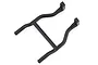A black plastic HSP bumper brace spare part for an RC car, shown from an overhead angle against a white background.