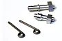 HSP brake cam set including two metal brake cams and two wire clips for RC car chassis maintenance.