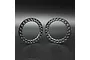 Two grey aluminium 1.9 inch beadlock rings for RC crawler wheels, shown side by side against a dark background.