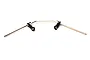 HSP RC sway bar set featuring a bent metal wire stabilizer bar with two black plastic ball-end links and silver metal mounting collars.