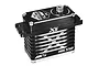 MKS HBL550 standard size brushless metal geared servo with a black aluminium case and white branding.
