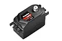 Futaba HPS-CT501 low profile brushless RC servo with black casing and silver output shaft on a white background.