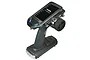 Futaba 10PX Black Edition RC transmitter featuring a sleek black finish, steering wheel, and integrated display screen.