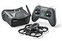 BetaFPV Aquila16 FPV drone bundle including a grey drone, FPV goggles, and a remote controller on a white background.