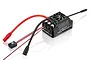 Hobbywing EZRUN MAX5 HV Plus G2 330A brushless electronic speed controller with integrated cooling fan and pre-soldered wiring.
