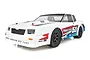 Team Associated SR10 1/10 scale RC dirt oval car with white body, number 51 decals, and black wheels on a white background.
