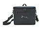A black Koswork transmitter bag with a shoulder strap, featuring a white outline logo of an RC car on the front.