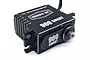 Reefs RC 900 Smart brushless metal gear servo in a black aluminium case, shown from a high-angle studio view.