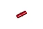 A red anodized aluminium slipper shaft for RC cars, featuring the GPM Racing logo and 7075 marking.