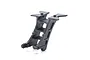 A black plastic Kyosho wing mount spare part for an RC car, shown from a three-quarter angle against a white background.