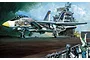 Box art illustration of an F-14A Tomcat fighter jet on an aircraft carrier deck with a crew member signaling.