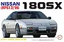 Box art for a Fujimi 1/24 scale 1996 Nissan 180SX RPS13 plastic model kit featuring a silver Nissan 180SX car illustration.