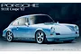 Box art for a Fujimi 1/24 scale 1967 Porsche 911R Coupe plastic model kit showing a light blue car against a dark background.