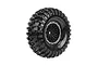 Louise 1.9 inch CR-Sixgear RC crawler tyre mounted on a black multi-spoke wheel with silver beadlock-style detailing.