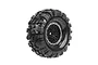 A single Louise 1.9 inch CR-Gravelstage RC crawler tyre mounted on a black multi-spoke wheel against a white background.