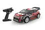 MJX RC Citroen C3 WRC rally car model with its black pistol-grip remote control transmitter against a white background.