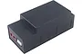 A black hard-case LiPo battery for RC vehicles, featuring a T-style connector and a white balance plug on one end.