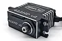 Reefs RC 422HD V2 waterproof coreless metal geared servo in black finish, shown from a high angle against a white background.