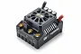 Kyosho Speed House Brainz 8 Six 150A brushless ESC with integrated cooling fan, gold-plated motor terminals, and Kyosho branding on a white background.