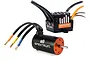 Spektrum Firma brushless motor and Smart ESC combo unit featuring black and orange components with pre-soldered bullet connectors.