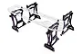 Yeah Racing Momentum 1/10 scale RC car setup station in black and purple with clear acrylic measuring plates.