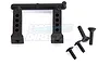 RPM black servo mounting posts with four included screws on a white background.