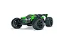 ARRMA Kraton 6S V6 BLX 1/8 scale RC truggy in green and black, shown from a front three-quarter angle on a white background.