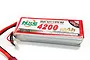 NXE Super-Nano 4200mAh 40C LiPo battery pack with red casing and visible wiring connectors against a white background.