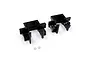 Yeah Racing Aluminium Front and Rear Bulkhead 2Pcs - Black YKDF-011BK