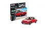 Revell 1/24 scale Porsche 911 Carrera 3.2 Targa model kit box and a fully assembled red model car on a white background.