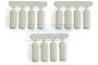 Twelve white RPM RC rod ends arranged in three sets of four on plastic sprues against a white background.