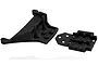 RPM Black LCG Slash 4WD/Rally Front Bulkhead Set 73562