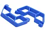 A pair of blue RPM RC nerf bars for a Traxxas Slash 2WD LCG chassis, shown against a white background.