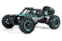 BlackZon Smyter Turbo DB RC desert buggy in blue and black, featuring a roll cage, spare tire, and off-road tires against a white background.