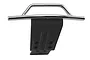 RPM chrome front bumper and black skid plate for Traxxas Slash 4WD RC vehicle.