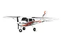 FMS Ranger 850mm RC trainer plane in white with red and black decals, featuring a tricycle landing gear and propeller, isolated on a white background.