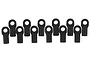 RPM Black Traxxas Short Rod Ends 12Pcs 80472