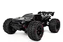 A black MJX Hyper Go 14210 1/14 scale RC truggy with aggressive off-road tires, shown from a front three-quarter angle against a white background.