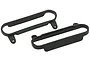 A pair of black RPM RC nerf bars for Traxxas Slash vehicles, shown from an angled perspective against a white background.
