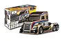 Team Associated RC10 American Custom 6WD semi truck RC model kit with its product packaging box in the background.