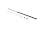 Pro Boat flex shaft set for Sonicwake 24-inch RC boat, including a metal flex shaft, white plastic liner, and small hardware components on a white background.
