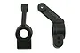 Two black RPM RC rear hub carriers shown from different angles against a white background.